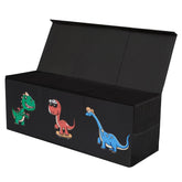 Downluxe Black Dinosaur Toy Storage Organizer, 40"x13"x16"