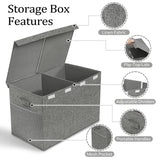 Downluxe Grey Toy Storage Organizer,25"x13"x16"