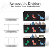 Downluxe Black Dinosaur Toy Storage Organizer, 40"x13"x16"