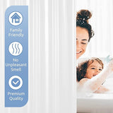 Downluxe PEVA White Lightweight Peva Shower Curtain Liner