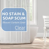 Downluxe PEVA Clear Heavy Waterproof Clear Shower Curtain Liner For Bathroom