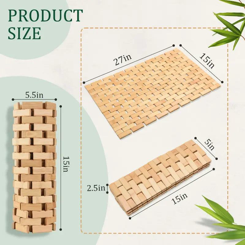 Downluxe Bamboo Mats for Bathroom