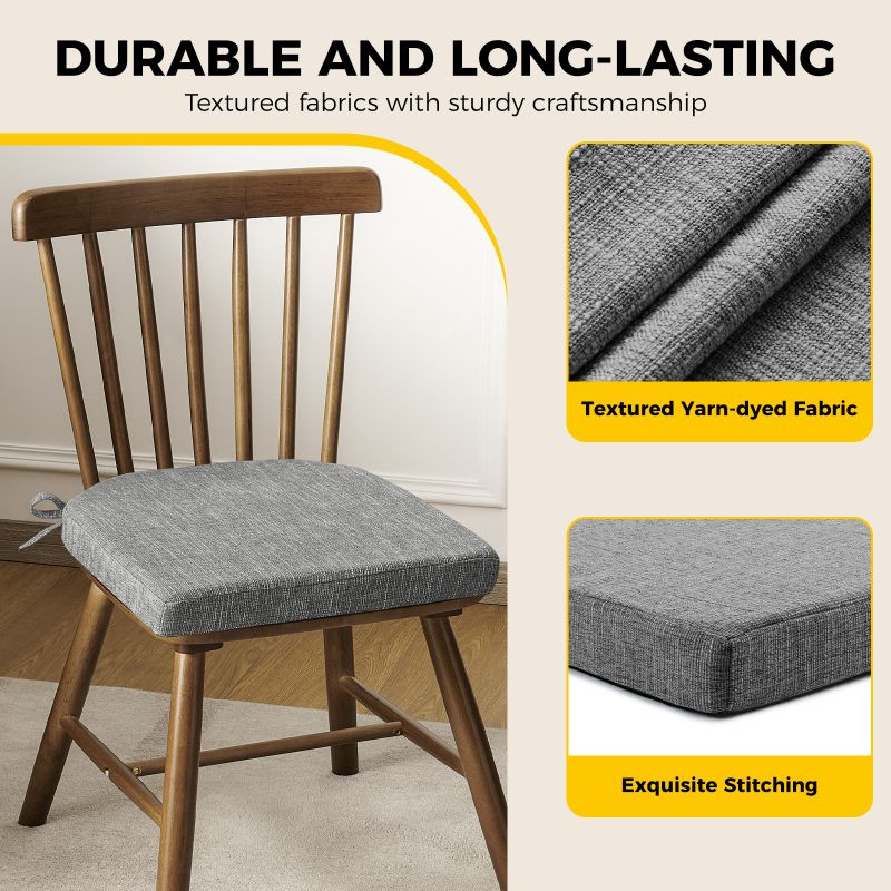 Soft and Comfortable Textured Memory Foam Chair Cushion