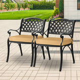 Downluxe Waterproof Outdoor Chair Cushions for Patio Furniture,  Square Outdoor Cushion with Removable Cover