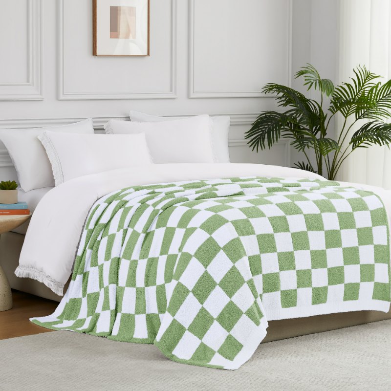Checkered Sage Green
