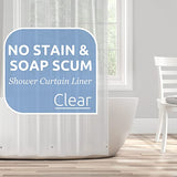 Downluxe PEVA Clear Heavy Waterproof Clear Shower Curtain Liner For Bathroom