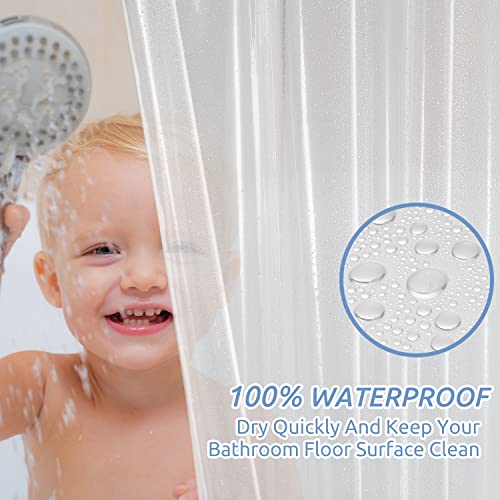 Downluxe PEVA Clear Heavy Waterproof Clear Shower Curtain Liner For Bathroom
